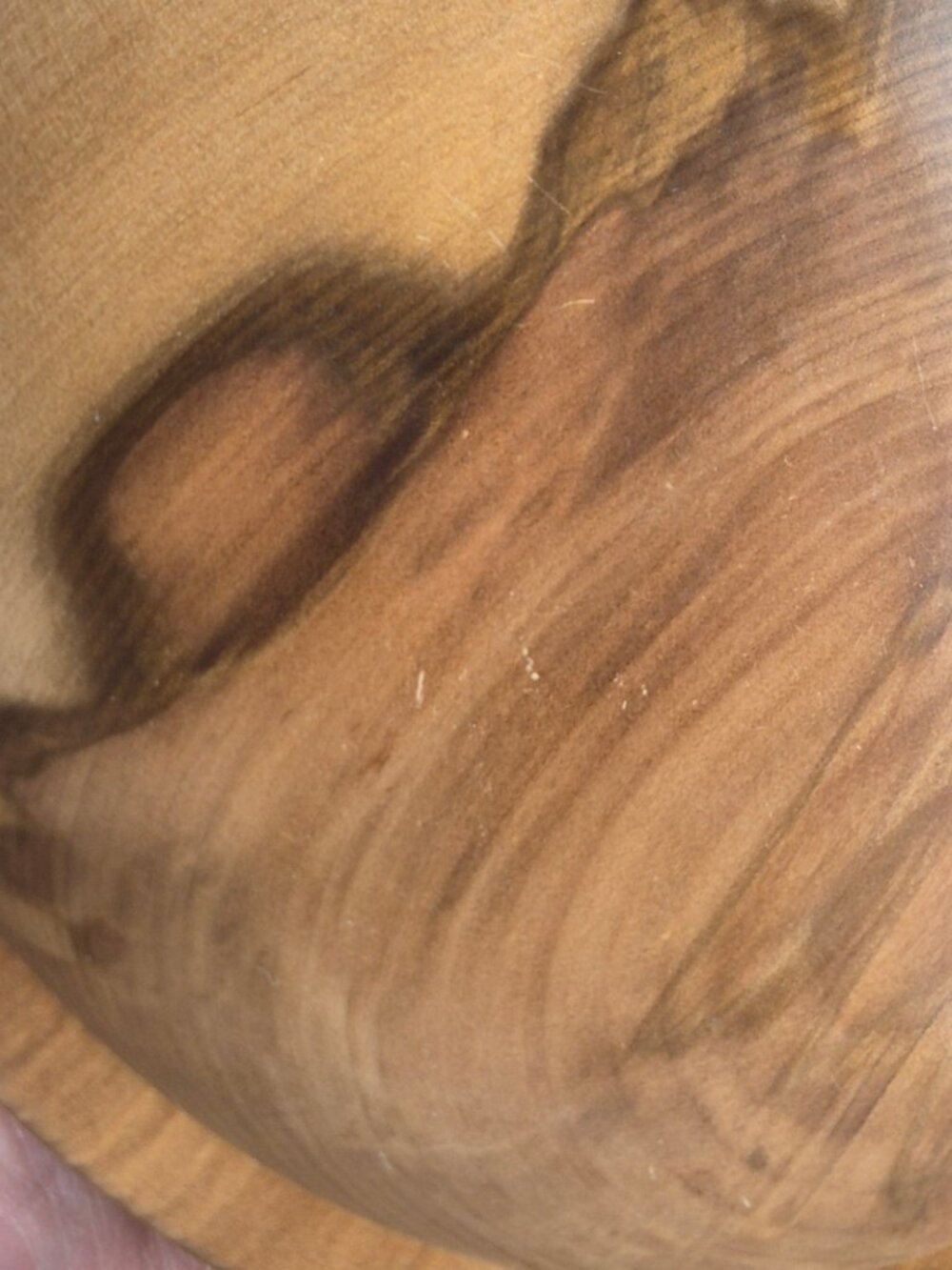 Vintage MCM Wood Carved Fruit w/ Wooden Bowl 8 Pieces of Fruit 6 Tasmanian Wood - Picture 16 of 16